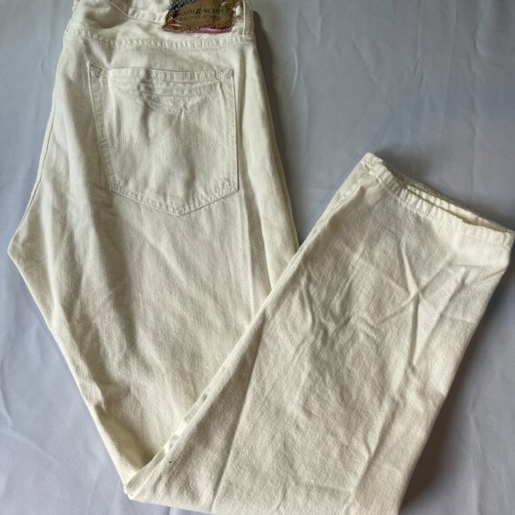 Denim & Supply Ralph Lauren Jeans Mens Size 36X32 White Denim Straight Pockets - Picture 6 of 7